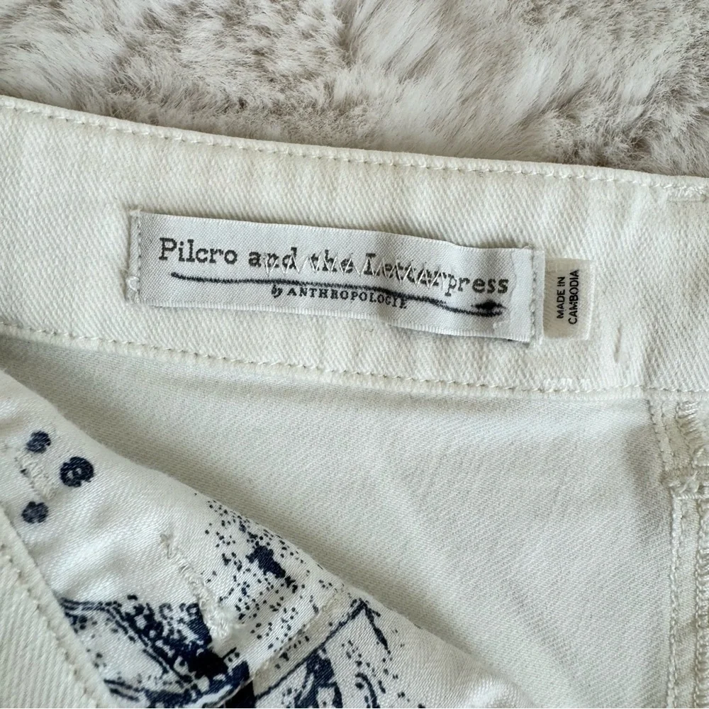 Anthropologie Faustine Embroidered Drawstring Waist Shorts Womens Size 30 White - Picture 12 of 14